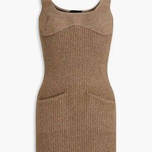 Alexander Wang MOULDED DRESS DARK OATMEAL MELANGE